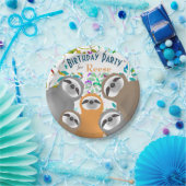 笑みを浮かべるパーティーの波打ち ペーパープレート (パーティー)