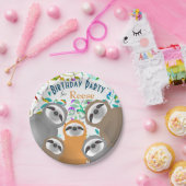 笑みを浮かべるパーティーの波打ち ペーパープレート (パーティー)