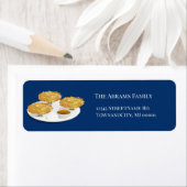 笑みを浮かべるラッキーサワークリームアップルソース ラベル (インサイチュ)