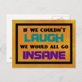 笑やる気を起こさせる感動的い引用文 ポストカード (正面/裏面)