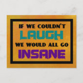 笑やる気を起こさせる感動的い引用文 ポストカード (正面)