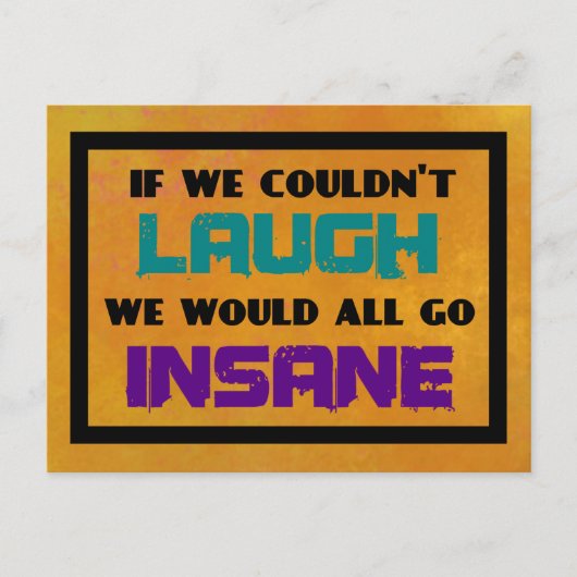 笑やる気を起こさせる感動的い引用文 ポストカード (正面)