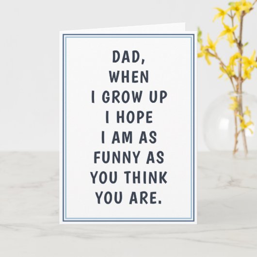 笑わされるおもしろいパパジョーク誕生日父の日 カード (黄色い花)