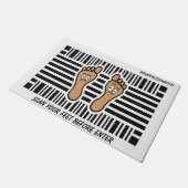 笑わされるおもしろい足 ドアマット (アングル)