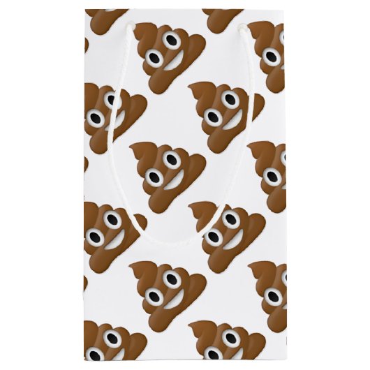 笑わされるなおもしろいのウンチemoji - Pooの漫画のデザイン スモールペーパーバッグ (裏面)