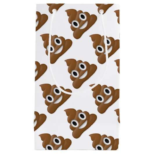 笑わされるなおもしろいのウンチemoji - Pooの漫画のデザイン スモールペーパーバッグ (正面)