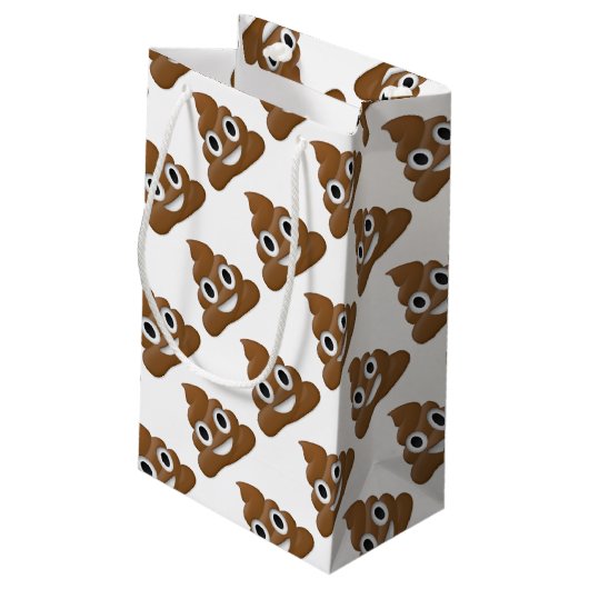 笑わされるなおもしろいのウンチemoji - Pooの漫画のデザイン スモールペーパーバッグ (裏面アングル)