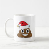 笑わされるなクリスマスのウンチEmoji コーヒーマグカップ (左)