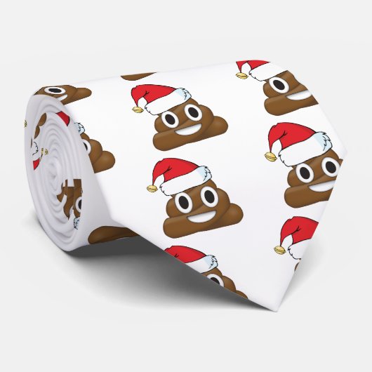 笑わされるなクリスマスのウンチEmoji ネクタイ (ロール)