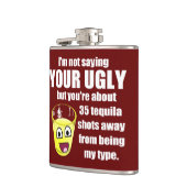 笑わされるなテキーラの引用文 フラスク (左)