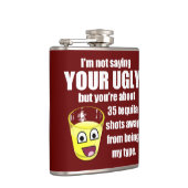 笑わされるなテキーラの引用文 フラスク (右)