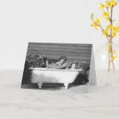 笑わされるな写真が付いている空白のなメッセージカード カード (黄色い花)