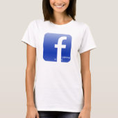 笑わされるな妻のFacebookのイライラしたロゴ Tシャツ (正面)