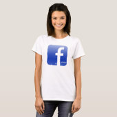 笑わされるな妻のFacebookのイライラしたロゴ Tシャツ (正面フル)