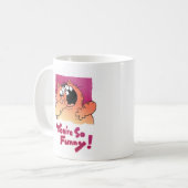 笑わされるな漫画猫|のおもしろいな漫画猫のマグ コーヒーマグカップ (正面左)