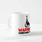 笑わされるな無神論者 コーヒーマグカップ (正面左)