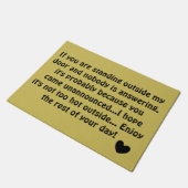 笑わされるな皮肉な引用文のプリント ドアマット (アングル)