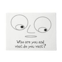 笑わされるな顔のデザインの失礼な玄関マット