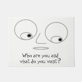 笑わされるな顔のデザインの失礼な玄関マット ドアマット