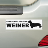 笑わされるウィーナードッグ「ダシュント」引用文 バンパーステッカー (車上)