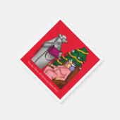 笑わされるクリスマスユーモアパーティーナプキン スタンダードカクテルナプキン (角)