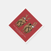 笑わされるクリスマスユーモアパーティーナプキン スタンダードカクテルナプキン (角)