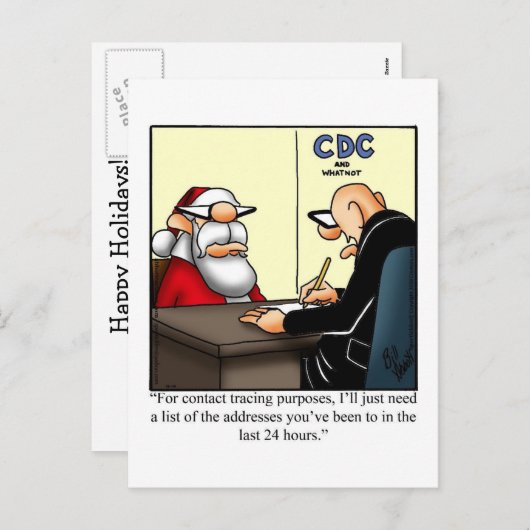 笑わされるクリスマス用はがき シーズンポストカード (正面/裏面)