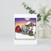 笑わされるクリスマス用はがき シーズンポストカード (スタンド正面)