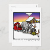 笑わされるクリスマス用はがき シーズンポストカード (正面/裏面)