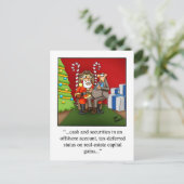 笑わされるクリスマス用はがき シーズンポストカード (スタンド正面)