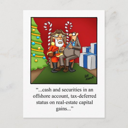 笑わされるクリスマス用はがき シーズンポストカード (正面)