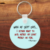 笑わされるナースことわざ キーホルダー (正面)