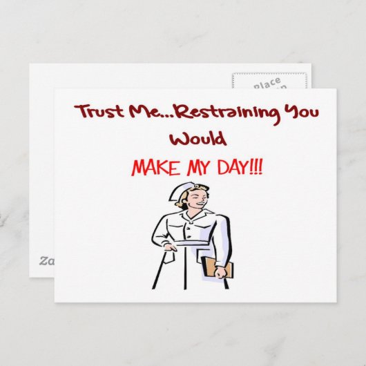 笑わされるナース ポストカード (正面/裏面)