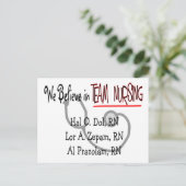 笑わされるナースTシャツとギフト ポストカード (スタンド正面)