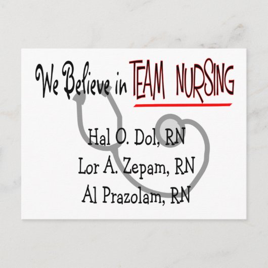 笑わされるナースTシャツとギフト ポストカード (正面)