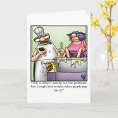 笑わされるハッピーバースデーグリーティングカード カード (黄色い花)