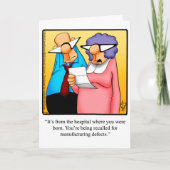 笑わされるハッピーバースデーグリーティングカード カード (正面)