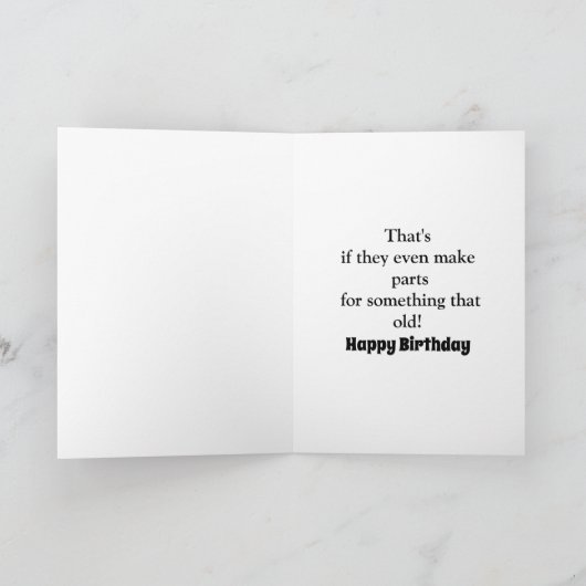 笑わされるハッピーバースデーグリーティングカード カード (内部)