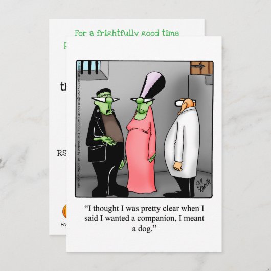 笑わされるハローウィンパーティ招待状 招待状 (正面/裏面)