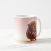 笑わされるバレンタインヘッジホッグ3Dルックフロント&バック コーヒーマグカップ (正面右)