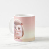 笑わされるバレンタインヘッジホッグ3Dルックフロント&バック コーヒーマグカップ (正面左)