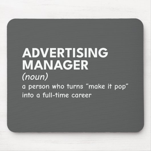笑わされるマーケティングマネージャの定義 マウスパッド (正面)