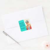 笑わされるレトロ50番目の誕生日 スクエアシール (封筒)