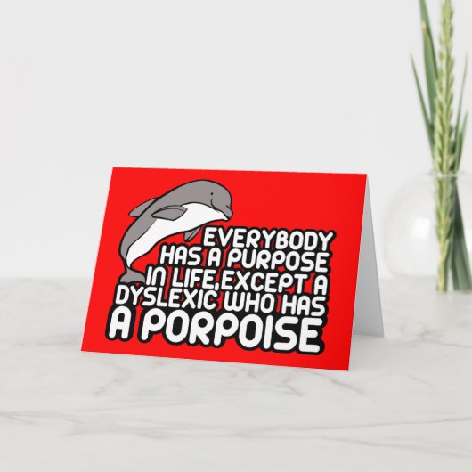 笑わされる失読症ジョーク カード (正面)