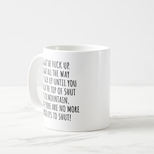 笑わされる引用文、猶予アイディア不適切なユーモア コーヒーマグカップ (正面左)