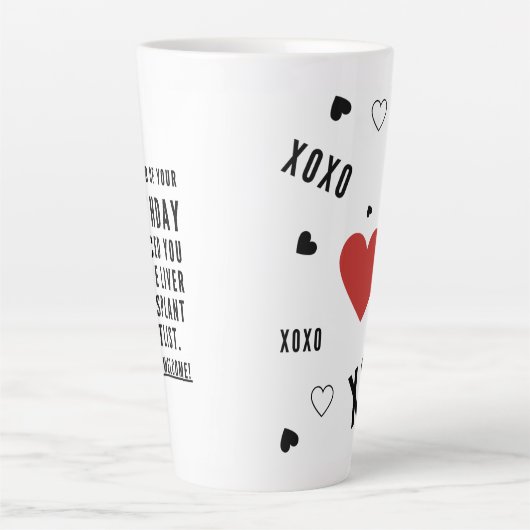 笑わされる最高の友の皮肉ハッピーバースデー カフェラテマグ (正面)