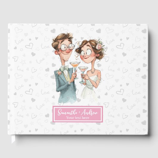 笑わされる結婚予測できなカップルのゲストブックウォーターコ ゲストブック (正面)