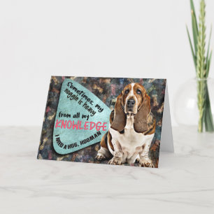 笑わされる考えBasset Hound誕生日 カード