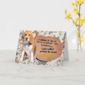 笑わされる考えBeagle誕生日カード カード (黄色い花)