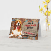 笑わされる考えBeagle誕生日カード カード (黄色い花)